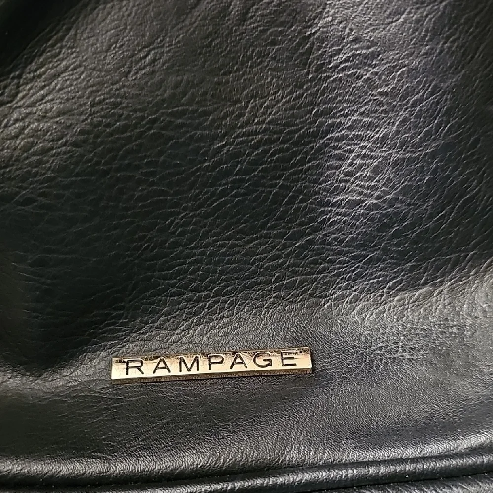 Rampage Women's Black Leather Look Backpack (Same Snap On Closure-Needs Fixing)